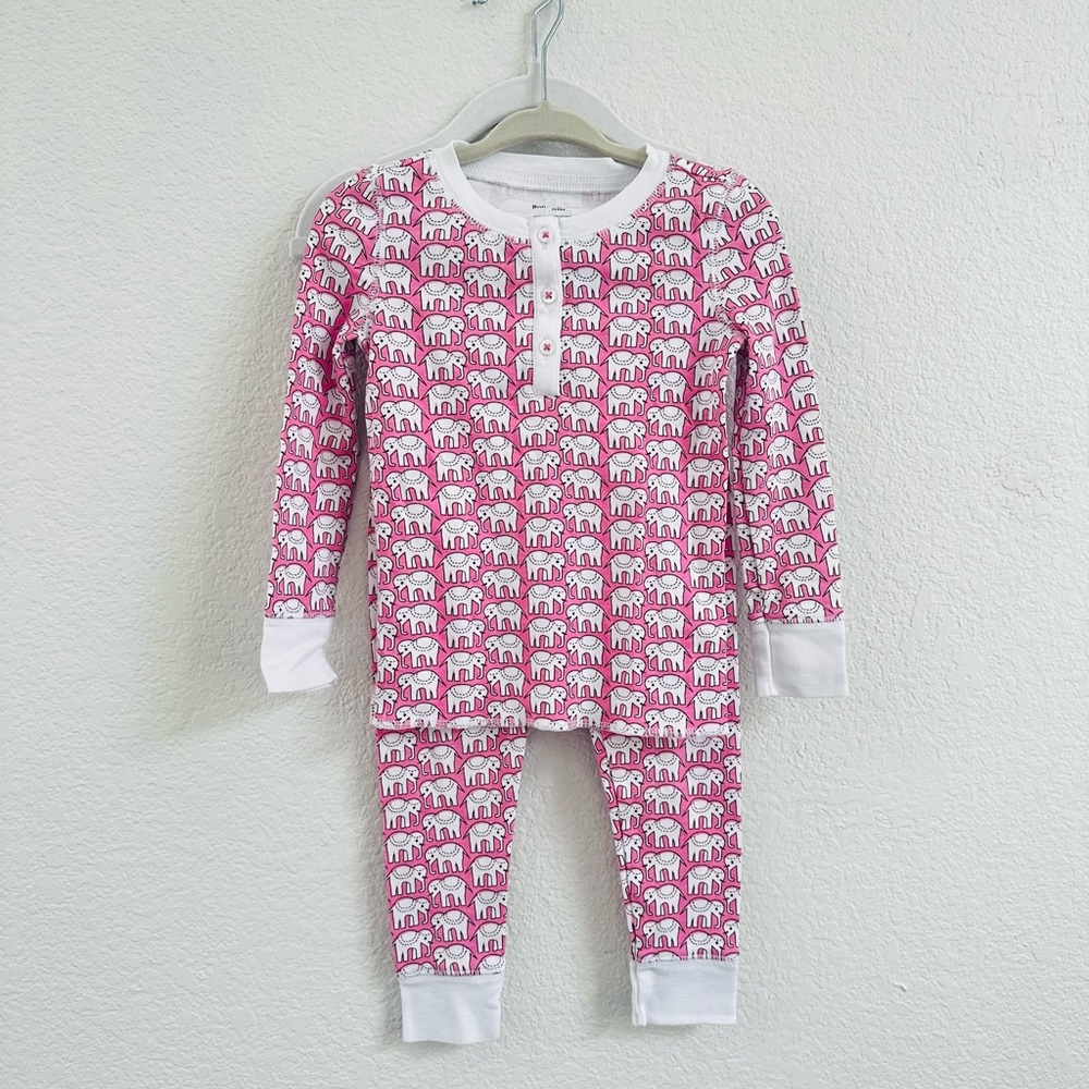 Roller Rabbit Pink Elephant Pajama Set 2T